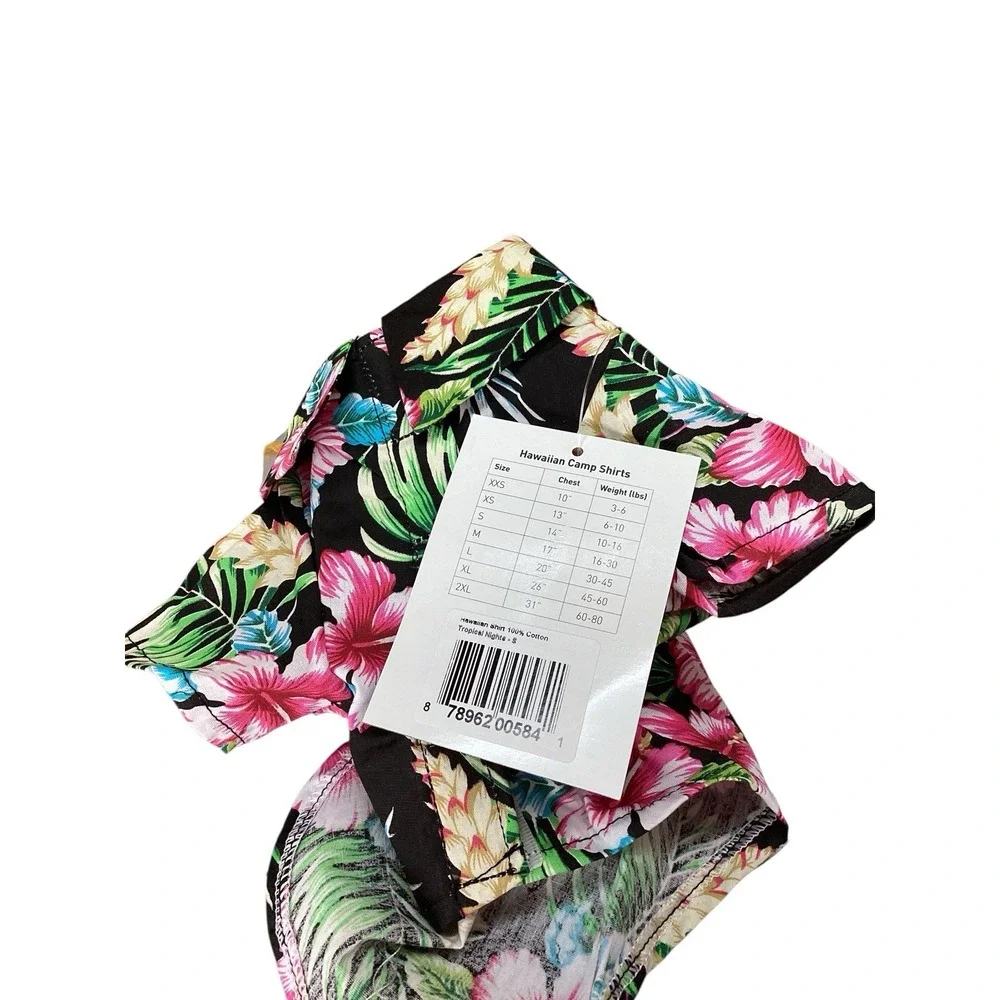 Doggie Design | Tropical Nights | Hawaiian Dog Shirt | Small 14